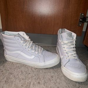 Light grey leather vans